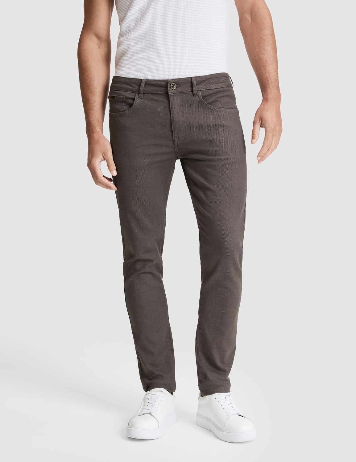 Pierre Cardin Erkek Kahverengi Slim Fit Jean Pantolon 50317311-VR197 görsel 2