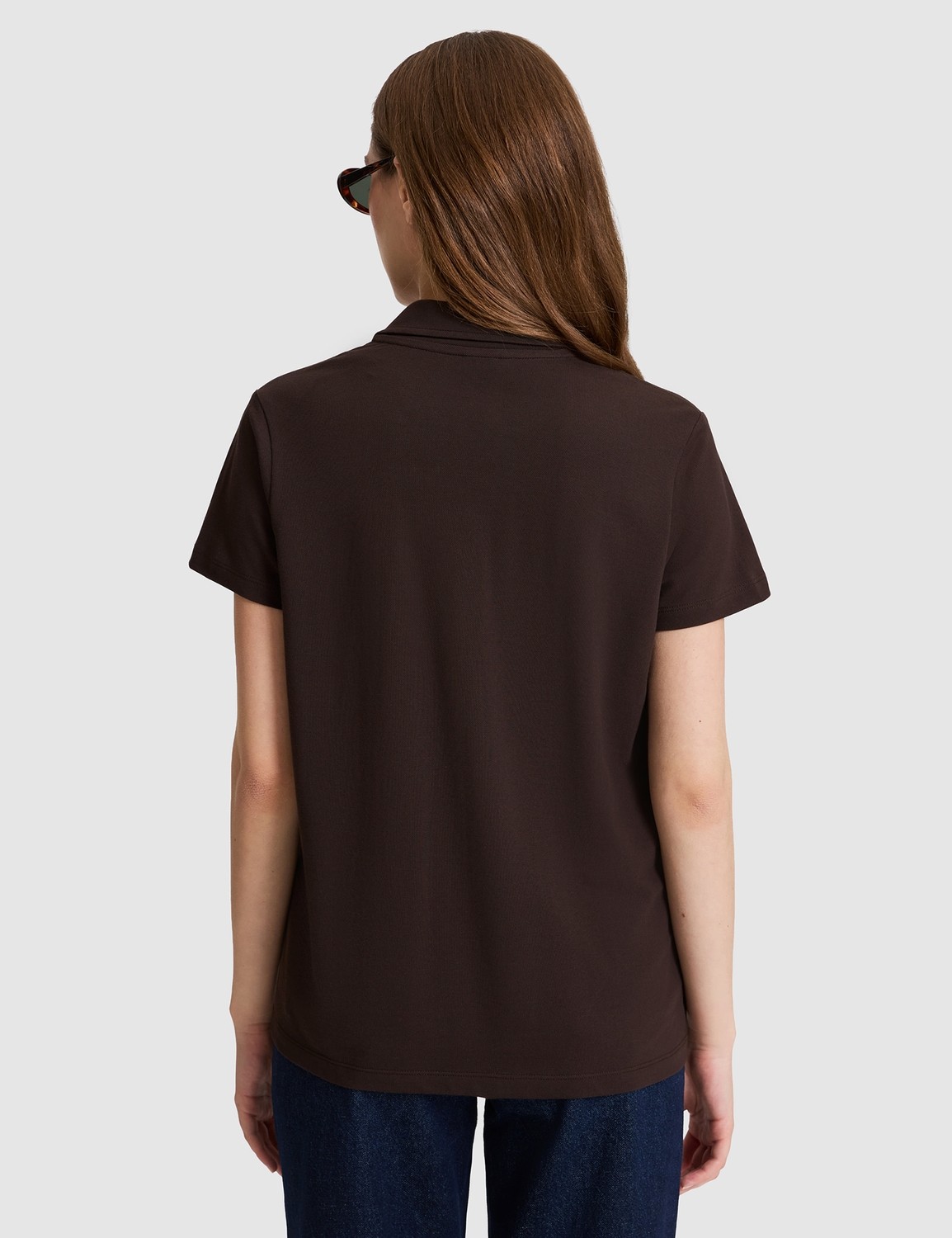Pierre Cardin Kadın Ekru A Kesim Comfort Polo Yaka Basic Tişört 50325465-VR019 görsel 5