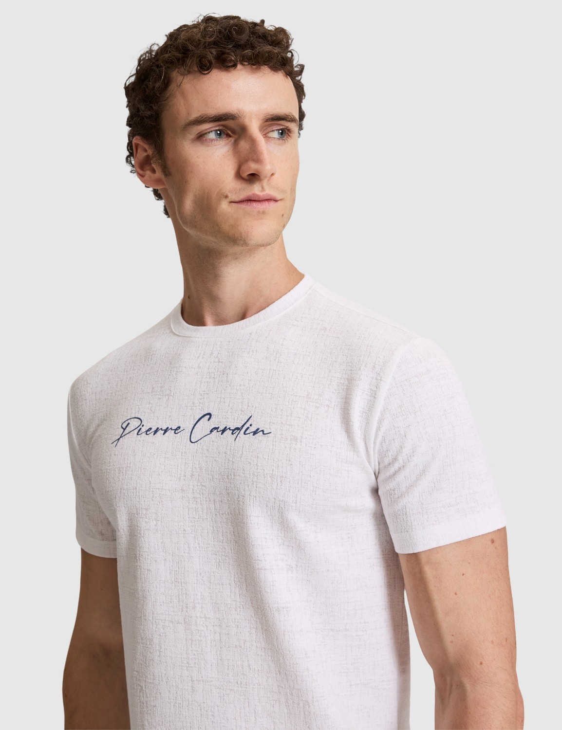 Pierre Cardin Erkek Haki Slim Fit Bisiklet Yaka Tişört 50327858-VR027 görsel 2