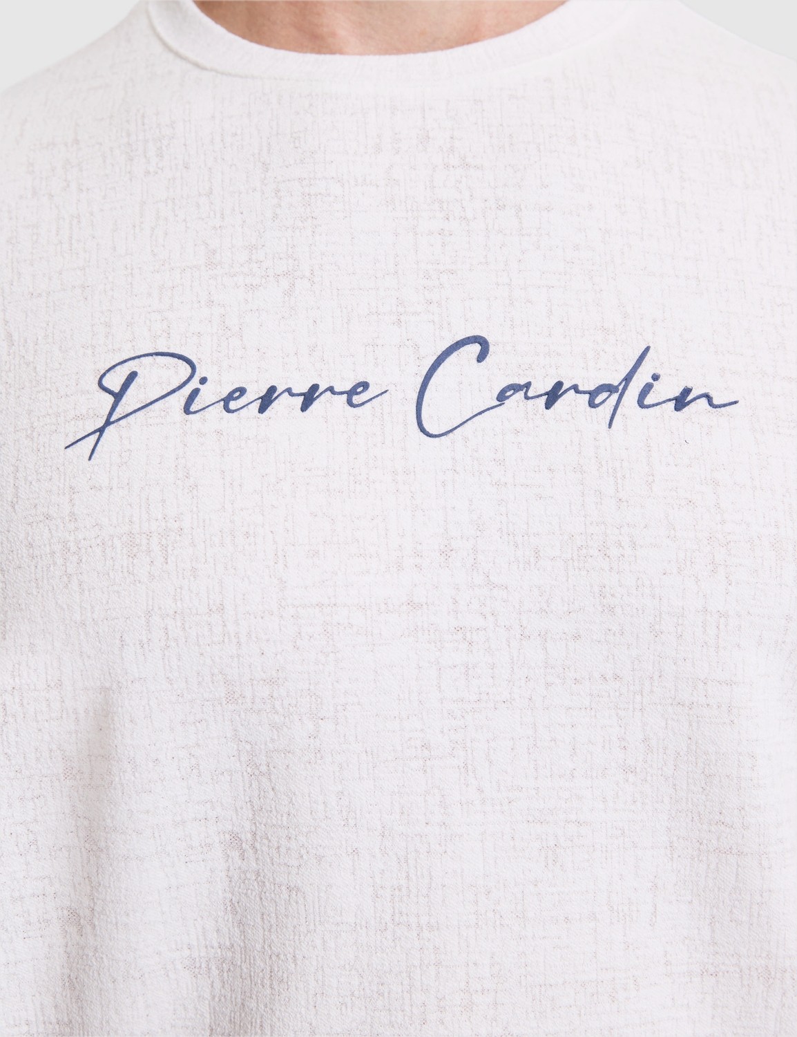 Pierre Cardin Erkek Haki Slim Fit Bisiklet Yaka Tişört 50327858-VR027 görsel 6