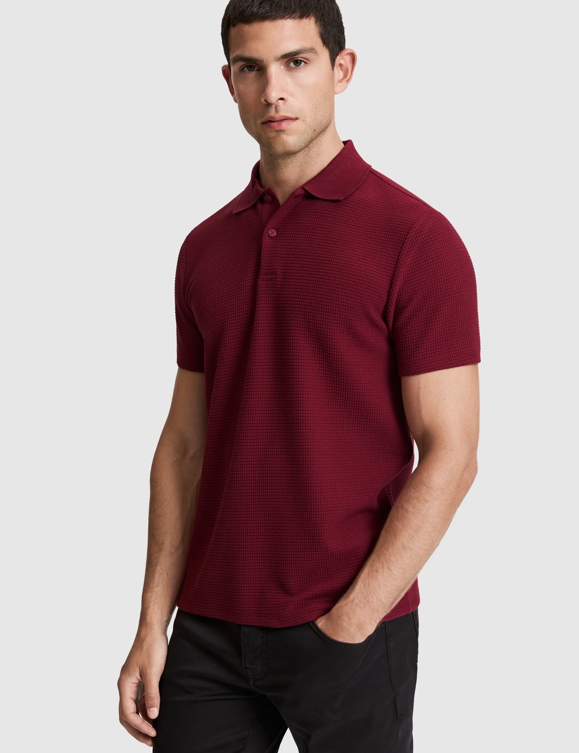 Pierre Cardin Erkek Siyah Regular Fit Düğmeli Polo Yaka Tişört 50327875-VR046 görsel 3