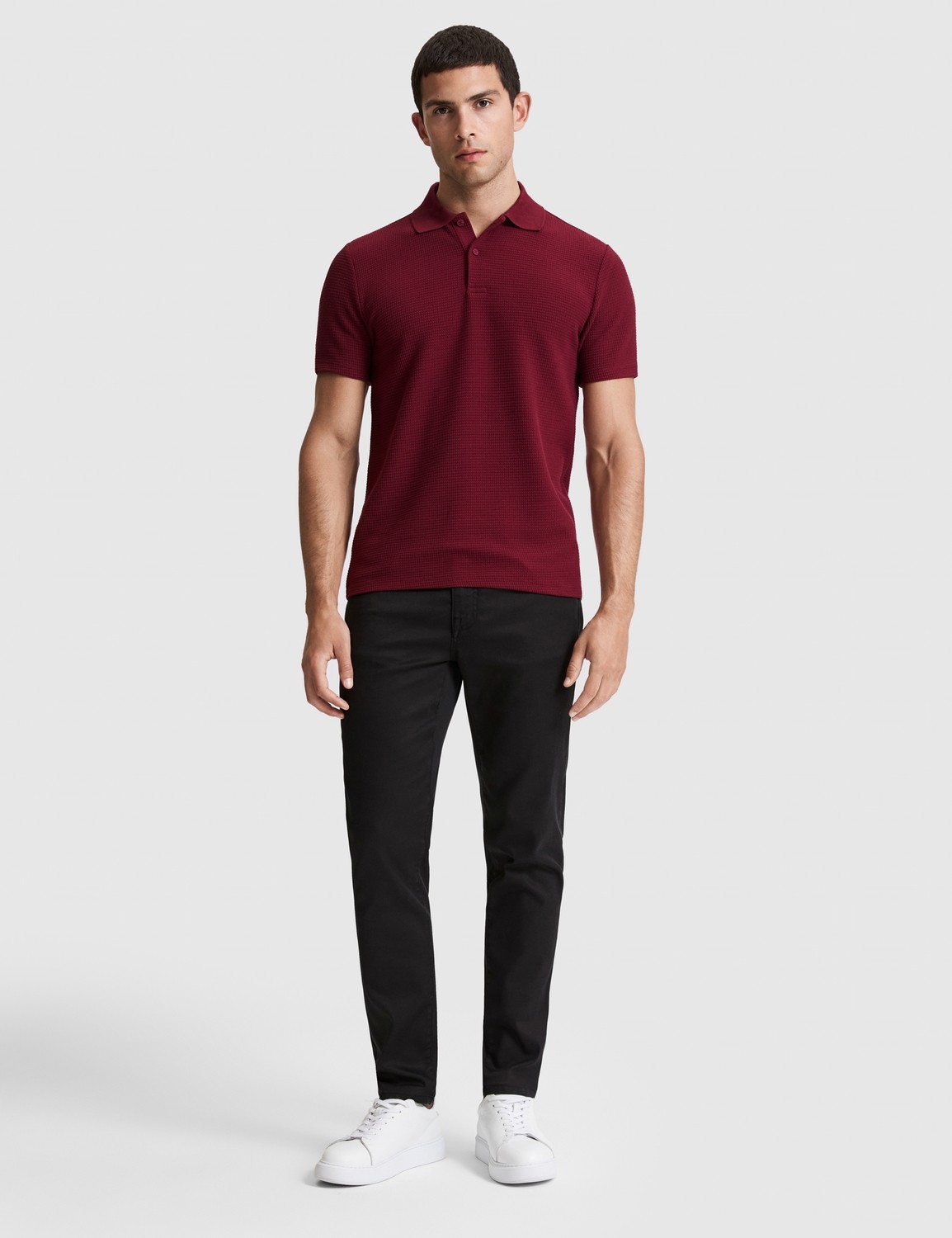 Pierre Cardin Erkek Siyah Regular Fit Düğmeli Polo Yaka Tişört 50327875-VR046 görsel 4