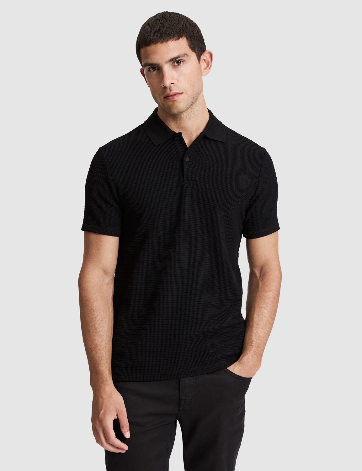 Pierre Cardin Erkek Siyah Regular Fit Düğmeli Polo Yaka Tişört 50327875-VR046