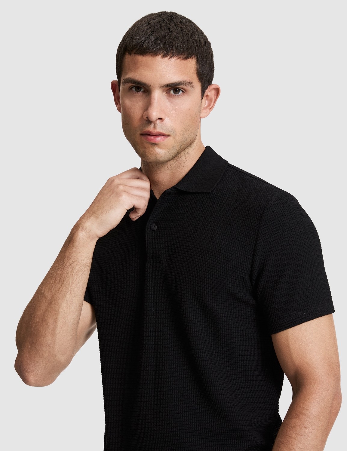 Pierre Cardin Erkek Siyah Regular Fit Düğmeli Polo Yaka Tişört 50327875-VR046 görsel 8