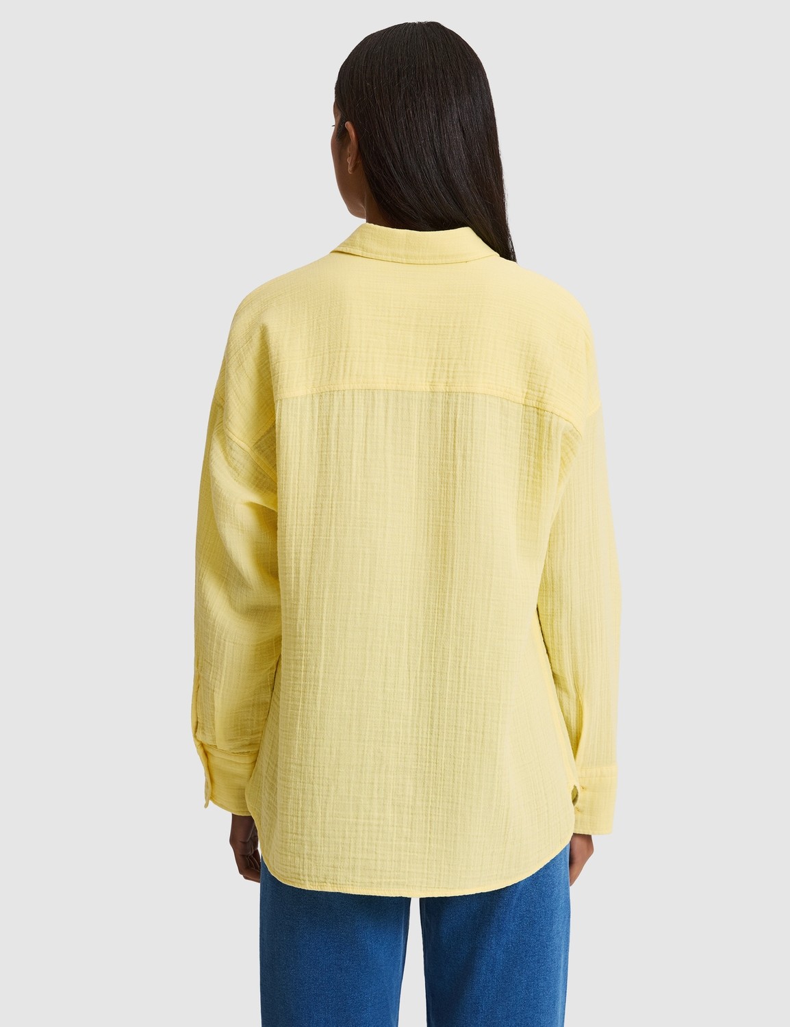 Pierre Cardin Kadın Haki Comfort Fit Uzun Kollu Gömlek 50328655-VR027 görsel 5