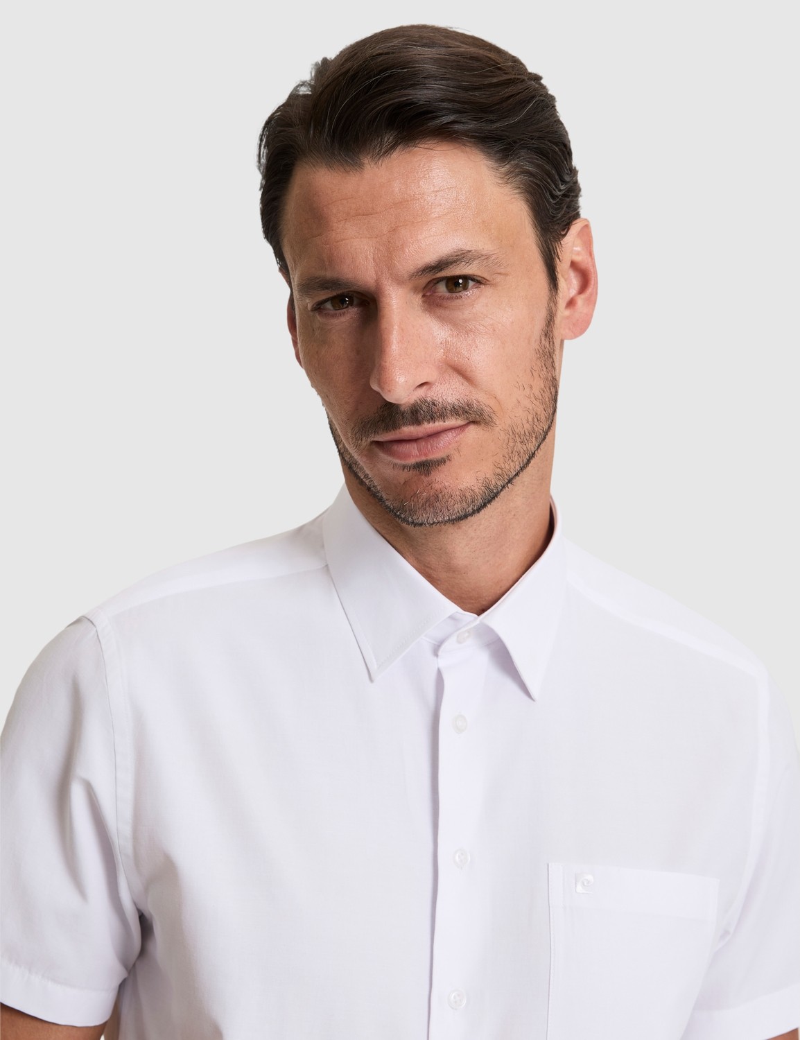 Pierre Cardin Erkek Açık Gri Regular Fit Kısa Kollu Gömlek 50325339-VR001 görsel 2