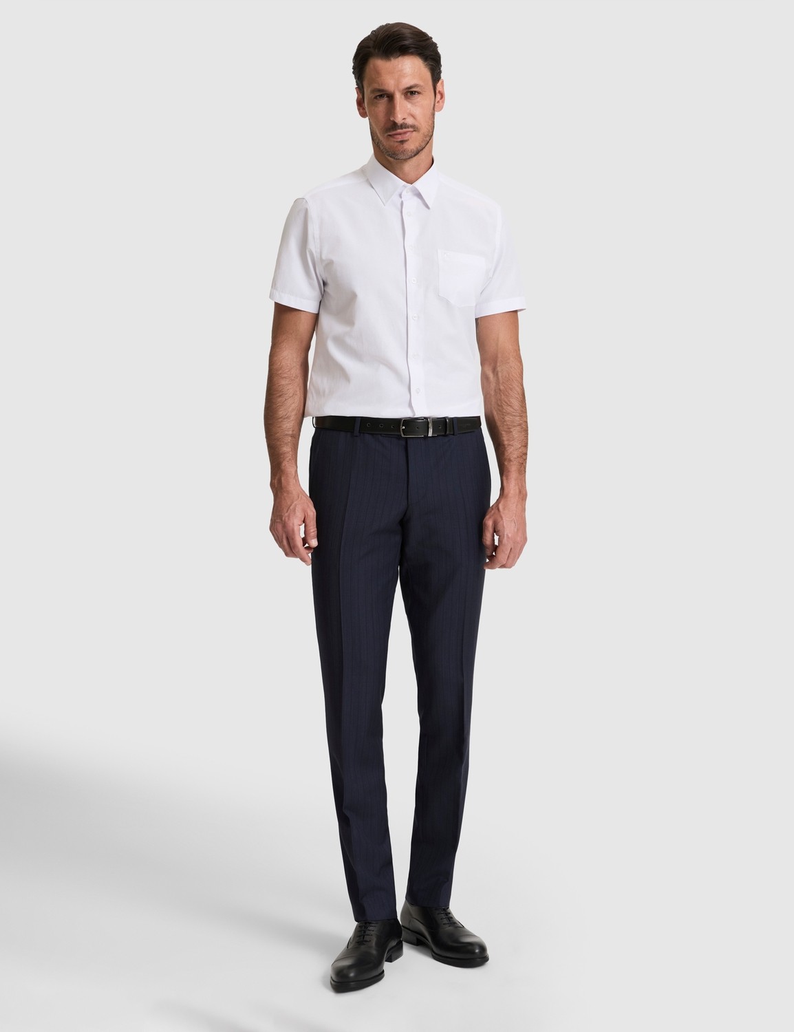 Pierre Cardin Erkek Açık Gri Regular Fit Kısa Kollu Gömlek 50325339-VR001 görsel 4