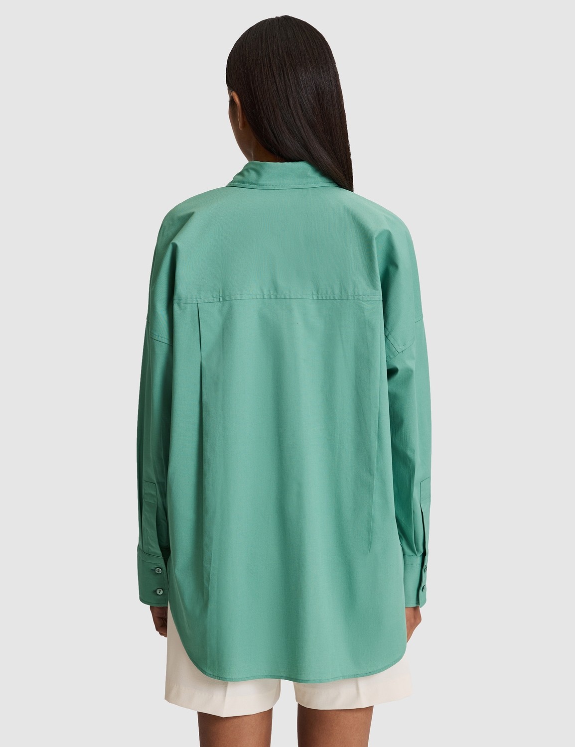 Pierre Cardin Kadın Siyah Oversize Uzun Kollu Gömlek 50328628-VR046 görsel 5