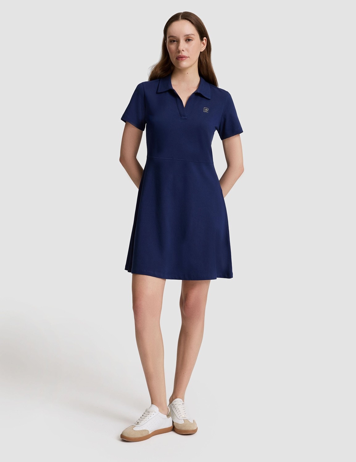 Pierre Cardin Kadın Lacivert Apaş Yaka A Kesim Örme Elbise 50326889-VR033