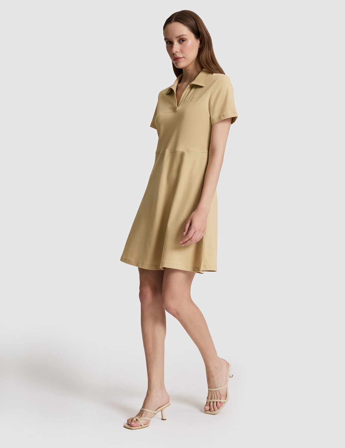 Pierre Cardin Kadın Lacivert Apaş Yaka A Kesim Örme Elbise 50326889-VR033 görsel 7