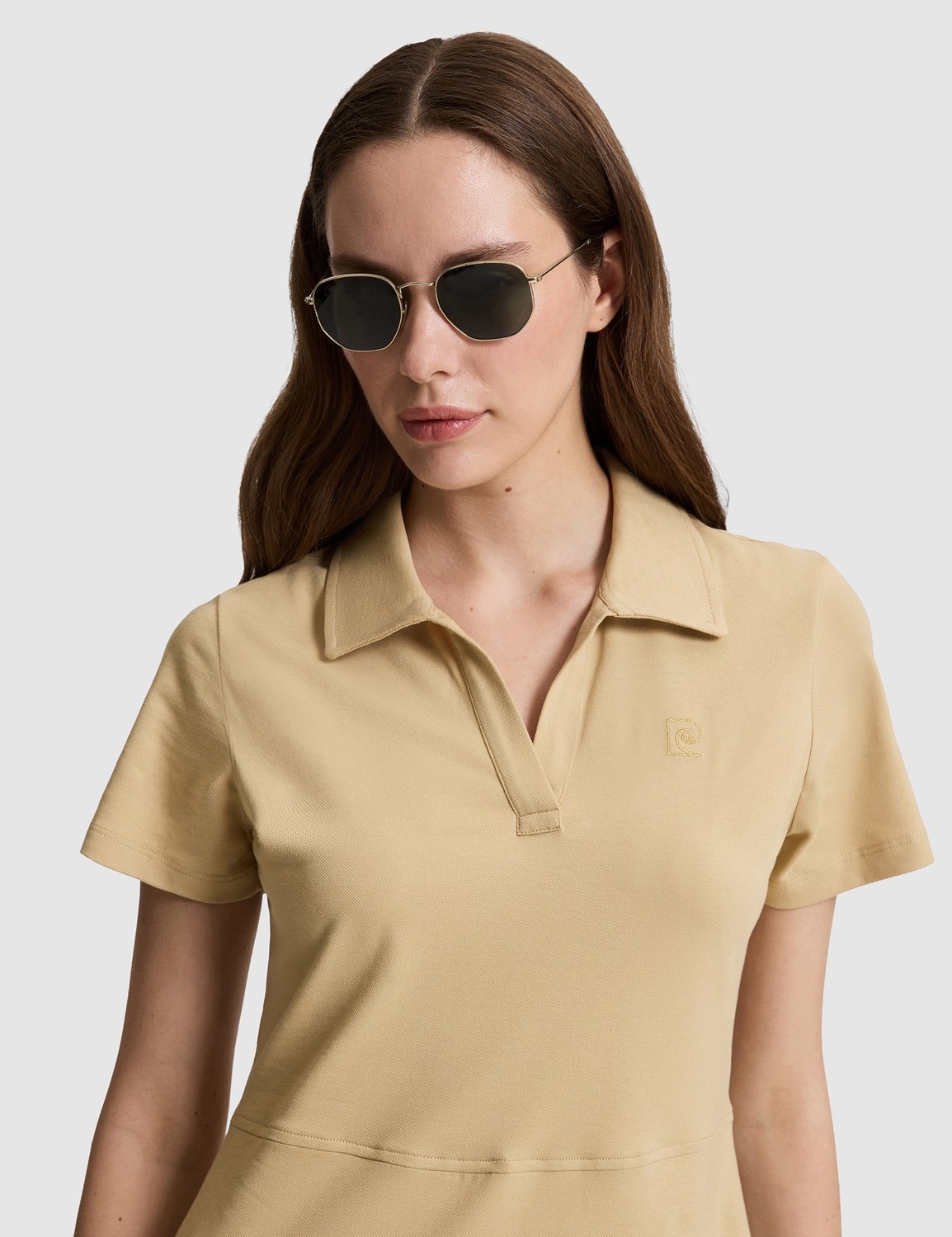 Pierre Cardin Kadın Lacivert Apaş Yaka A Kesim Örme Elbise 50326889-VR033 görsel 8