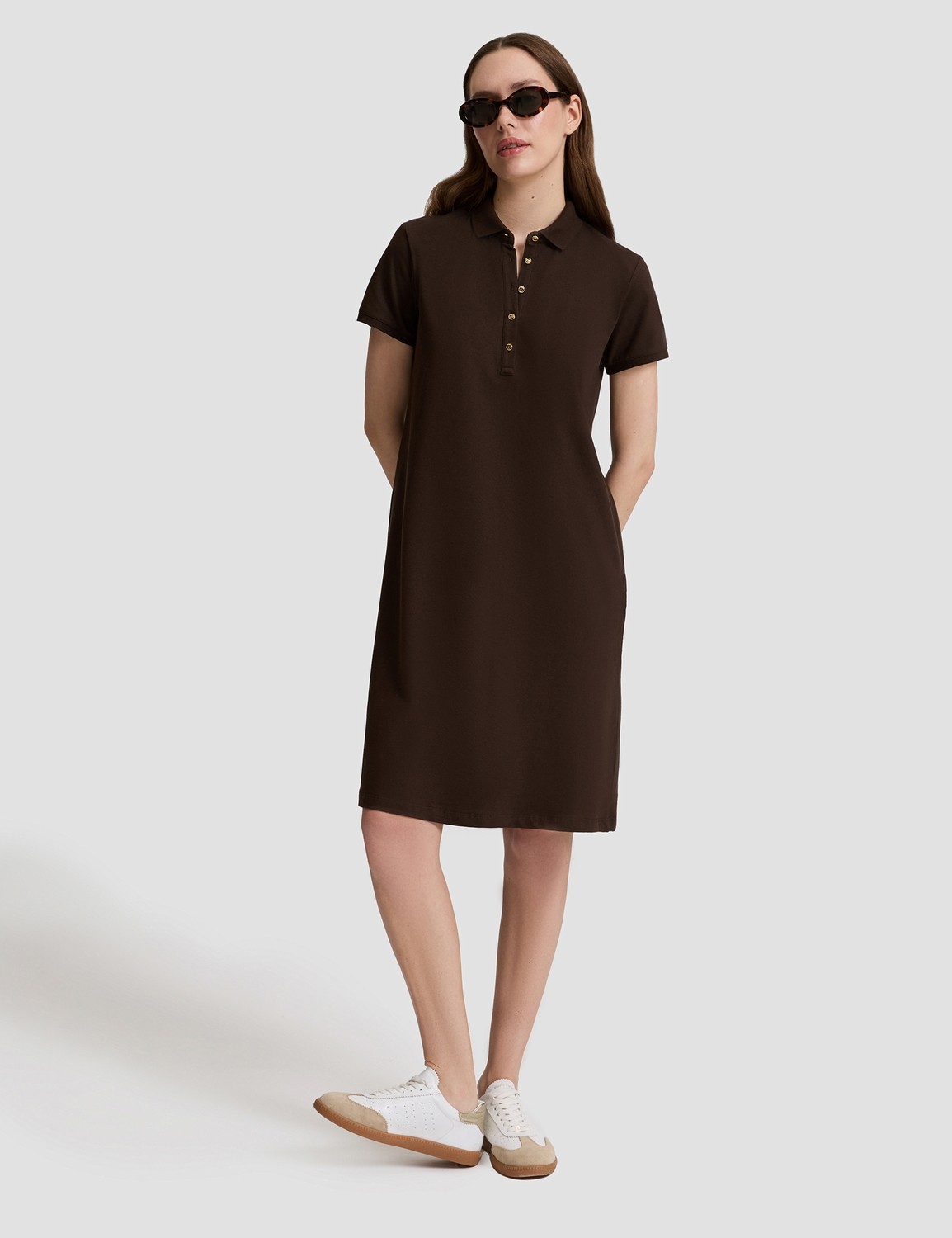 Pierre Cardin Kadın Lacivert Polo Yaka A Kesim Örme Elbise 50326877-VR033