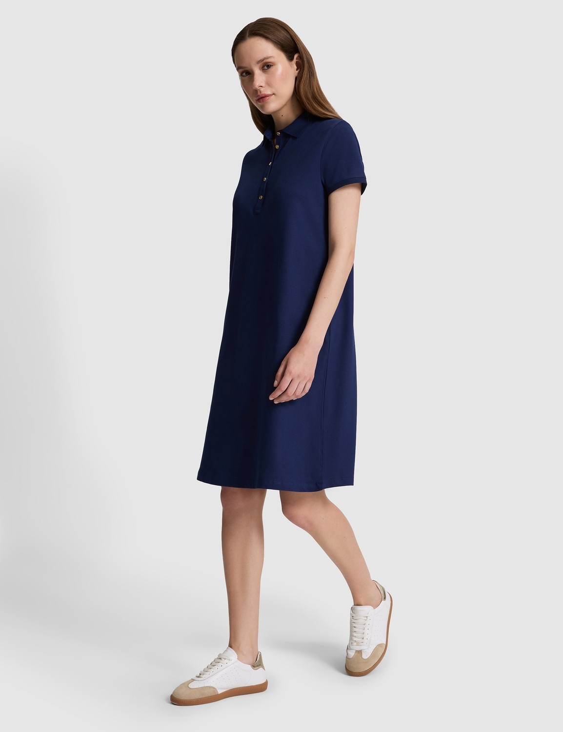 Pierre Cardin Kadın Lacivert Polo Yaka A Kesim Örme Elbise 50326877-VR033
