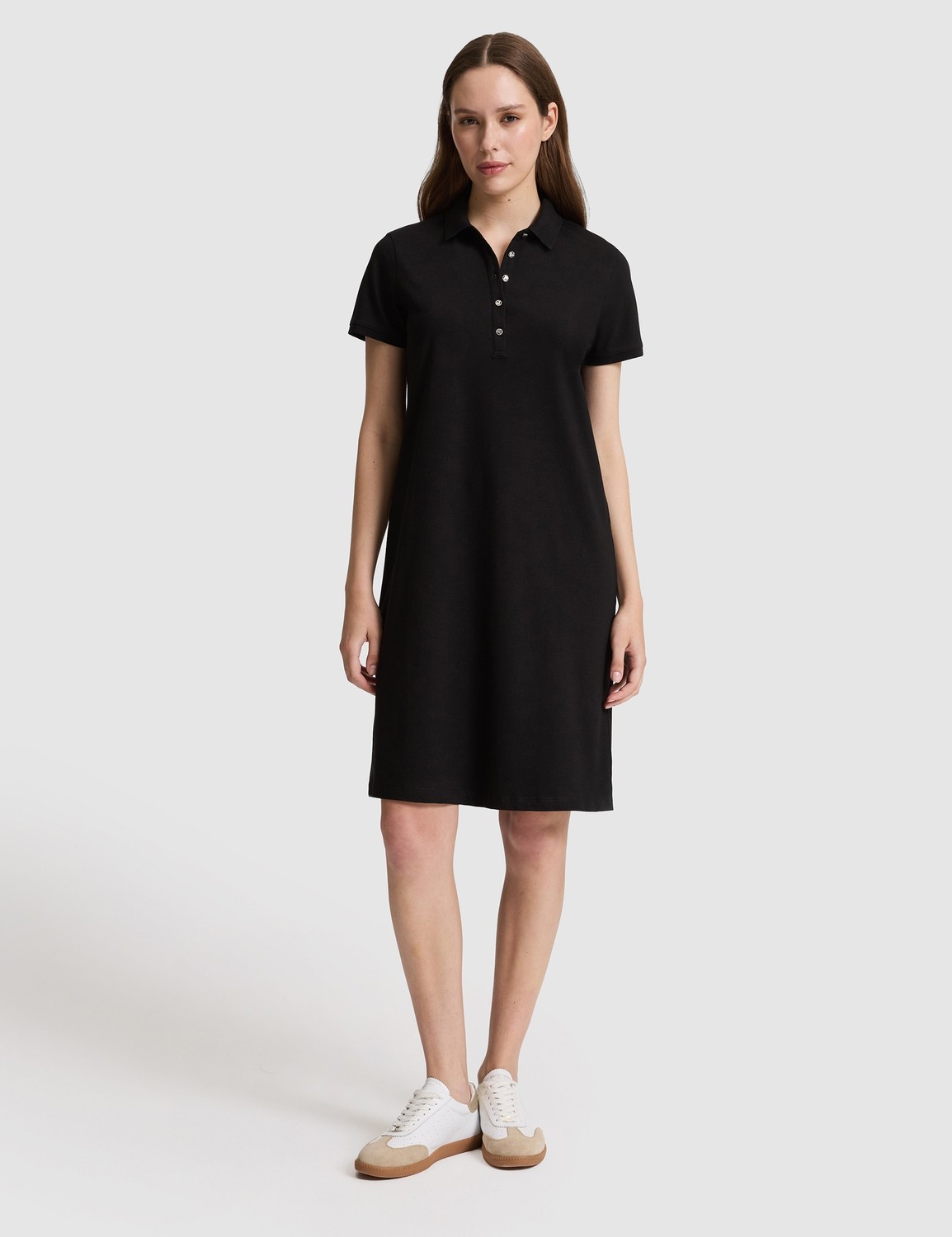 Pierre Cardin Kadın Lacivert Polo Yaka A Kesim Örme Elbise 50326877-VR033