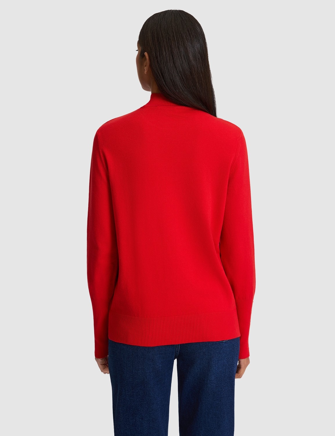 Pierre Cardin Kadın Ekru Slim Fit Basic Kazak 50331311-VR019 görsel 5