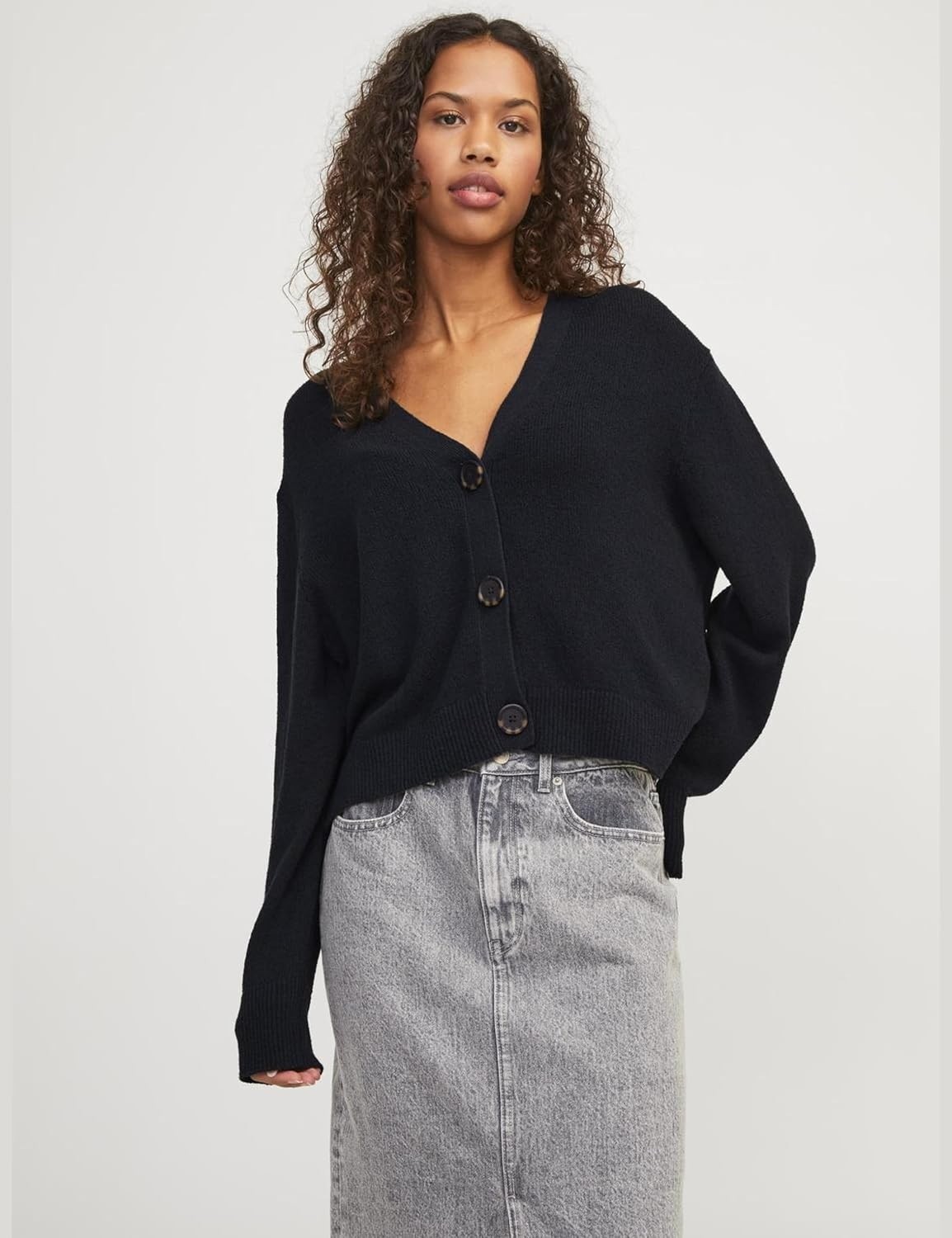 Happy Trend Jack & Jones Jxesther Tıght Short Strıpe Top Knıtkazakkadın görsel 2