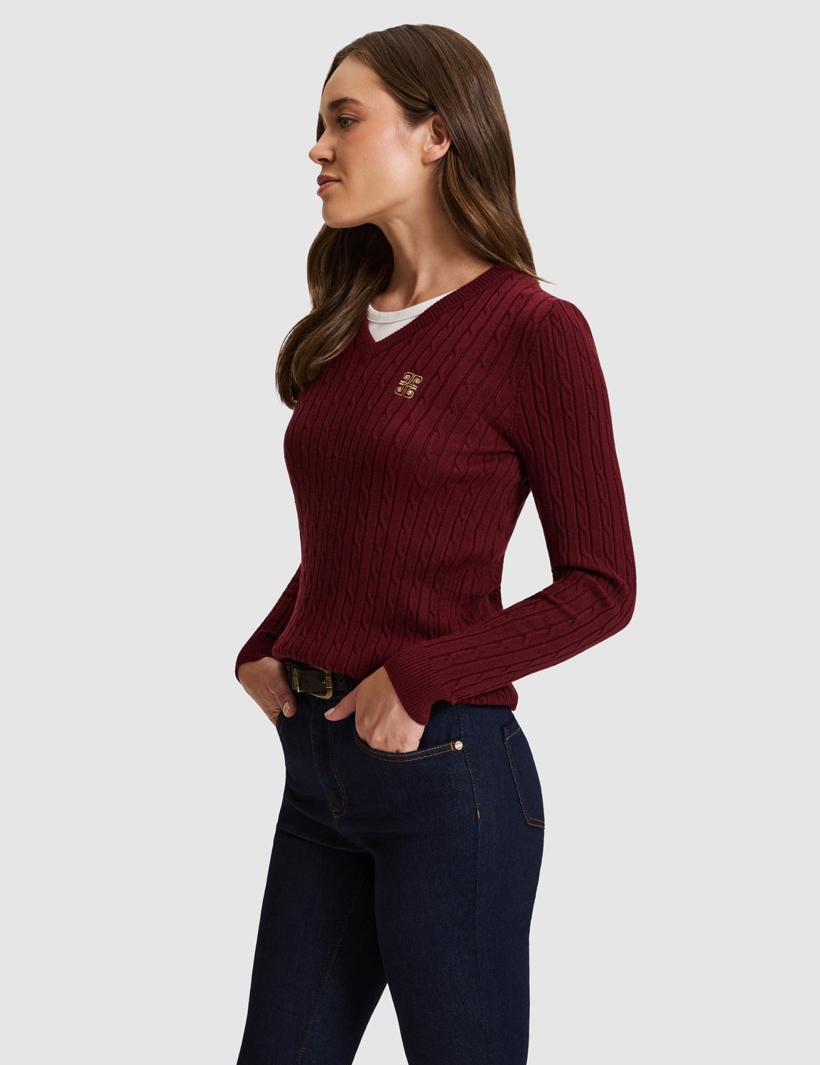 Pierre Cardin Bordo Slim Fit Kazak 50331474 VR014 görsel 3