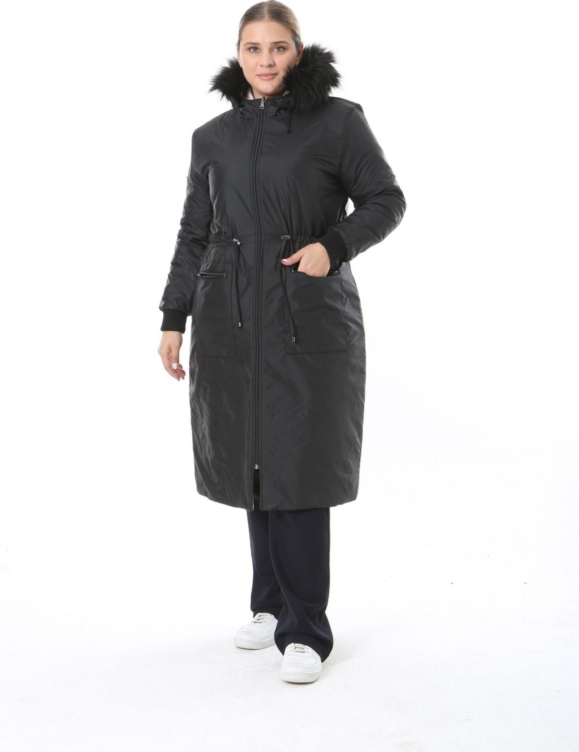 TUTveAL Collection Çift Taraflı Mont, Suya Dayanıklı Mont, Büyük Beden Parka, Kışlık Mont, Kaban, Araboy Kaban görsel 3