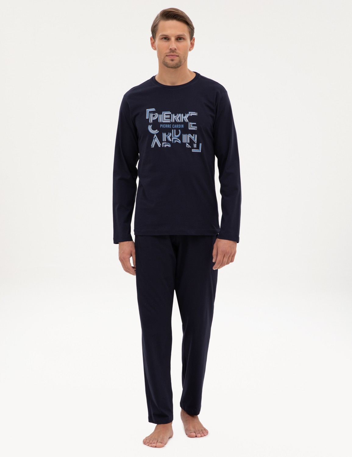 Pierre Cardin Erkek Lacivert Pijama Takımı 50322652-200 görsel 4