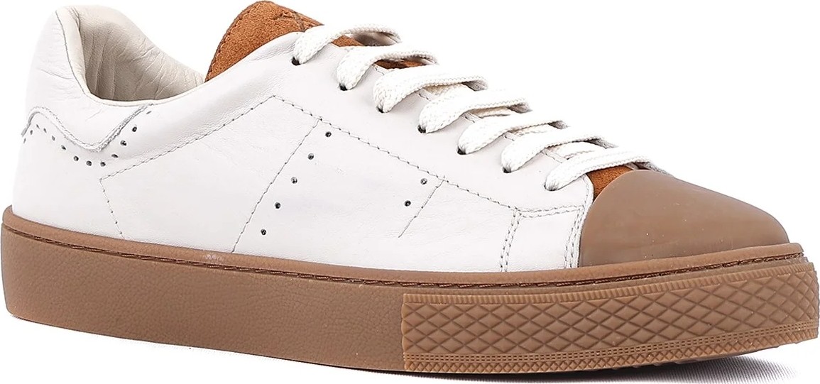 Shoetyle - Hakiki Deri Bej Rengi Erkek Sneaker - 666-03-80 görsel 7
