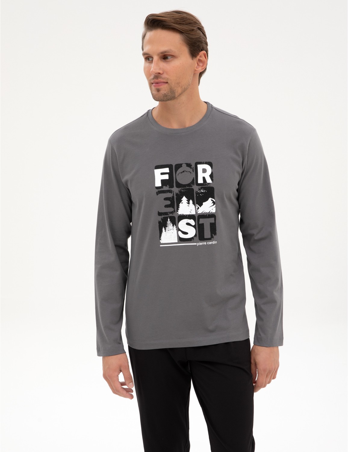 Pierre Cardin Erkek Siyah Pijama Takımı 50322655-001 görsel 3