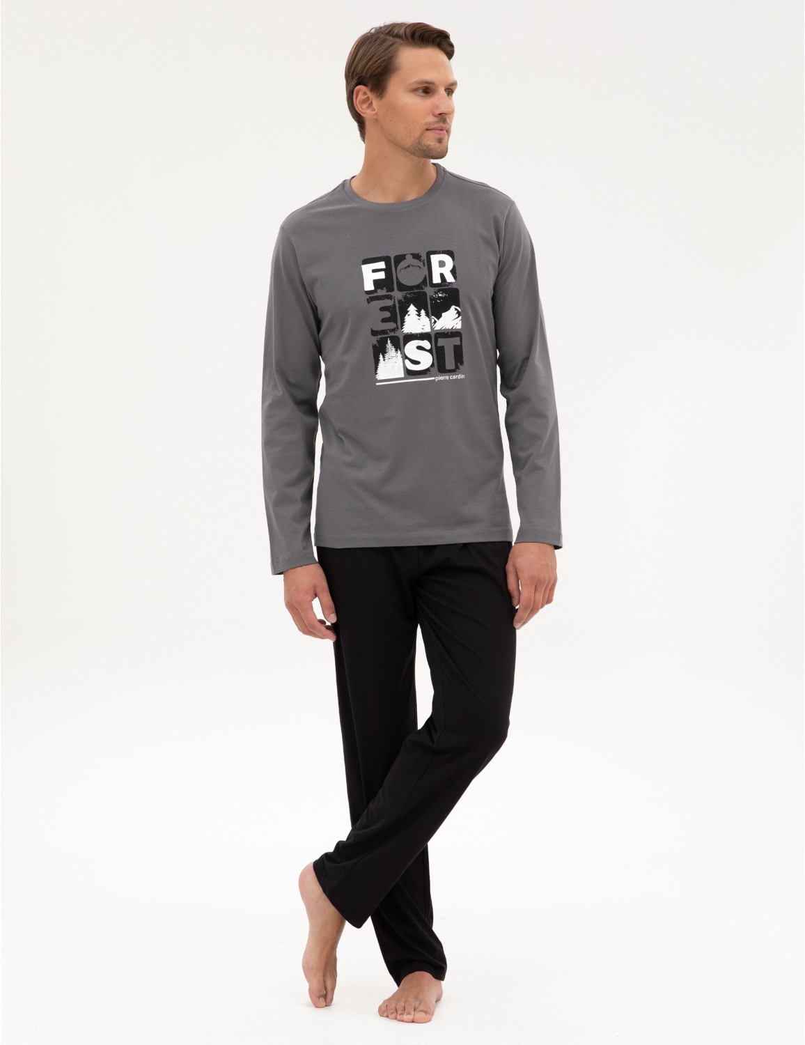 Pierre Cardin Erkek Siyah Pijama Takımı 50322655-001 görsel 4