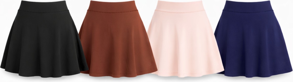 Soft & Basic Softandbasic Kadın 4'lü Bol Kesim Içi Taytlı Cep Detaylı Günlük Tenis Şort Etek