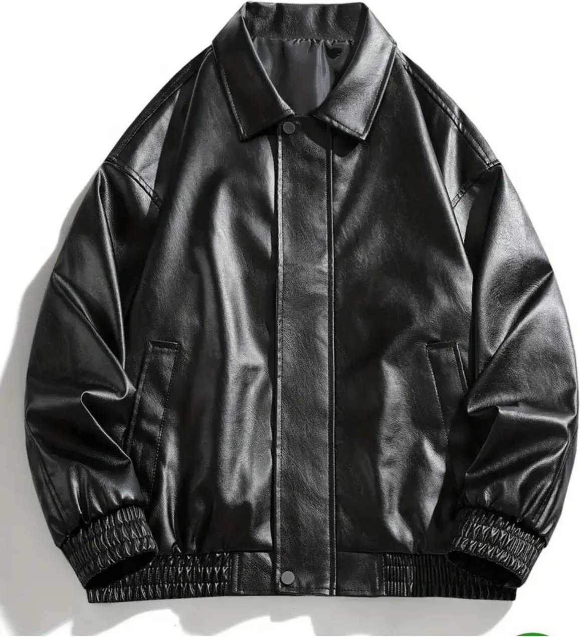Çerme Oversize Unisex Vintage Deri Ceket görsel 2