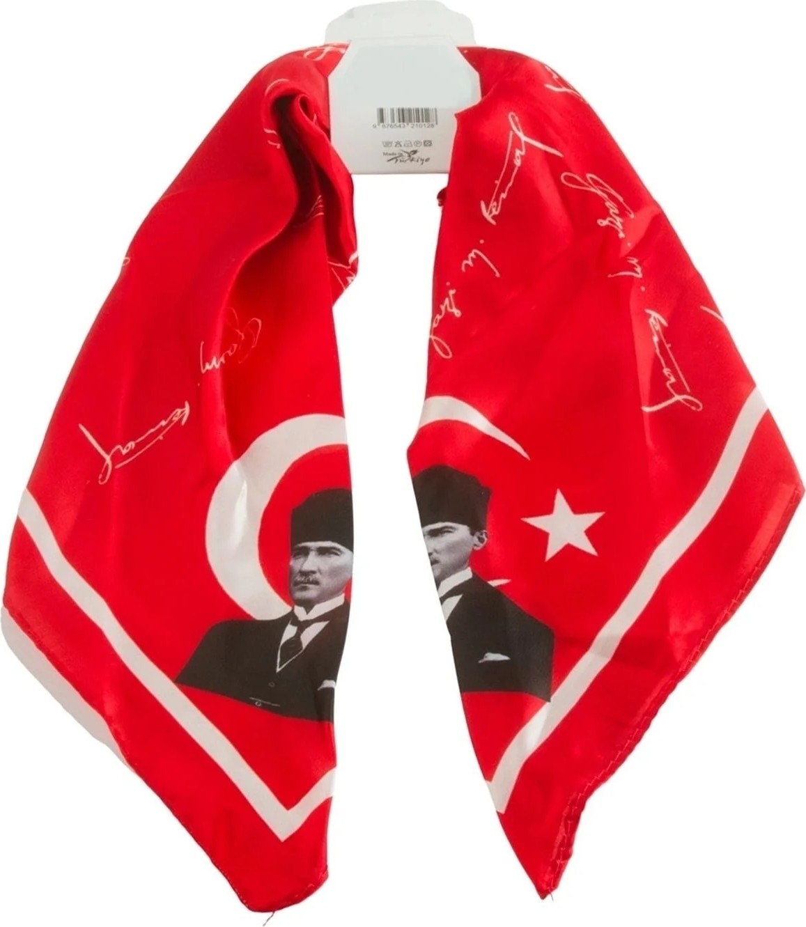 Elektronikçim Atatürk Imzalı Zr Saten Fular 50*50 cm ELK-BJTIEG43