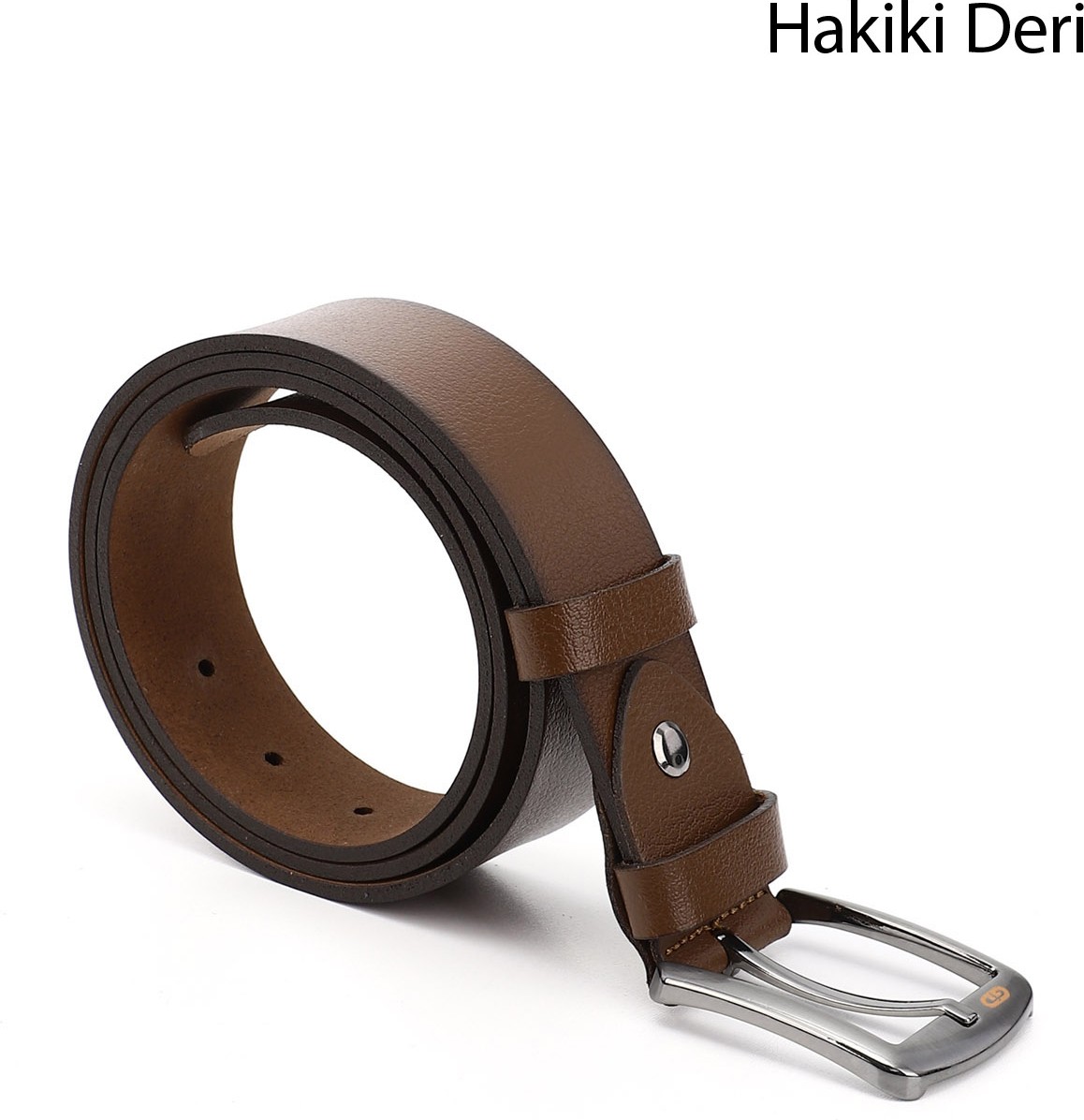 Gönderi(r) Erkek Siyah Hakiki Deri 4 Cm Kot Kemeri görsel 5
