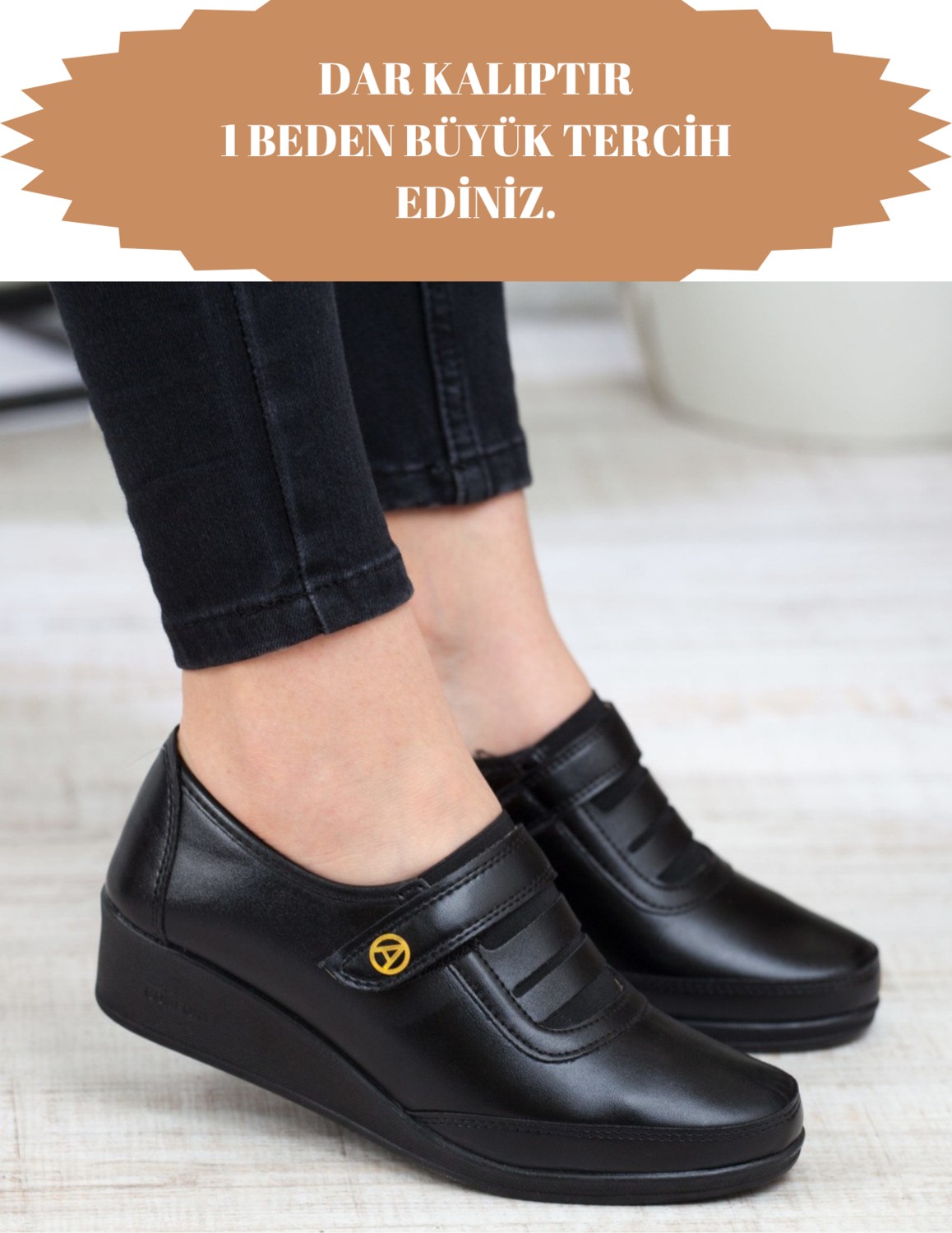 Kaof Shoes Kadın Siyah Klasik Ayakkabı Ortopedik Anne Ayakkabısı Anne Babet Ayakkabı Kadın Günlük Ayakkabı Anne Ayakkabı