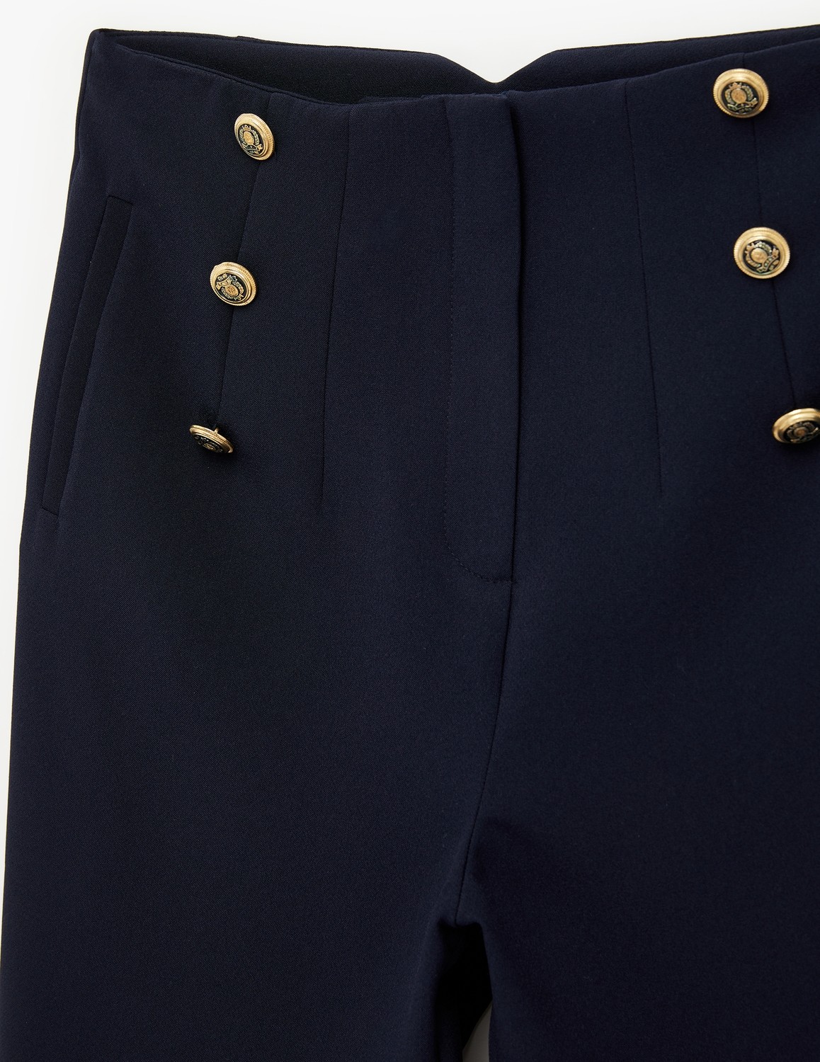 Koton Düğme Detaylı Cepli Yüksek Bel Slim Fit Cigarette Pantolon görsel 5