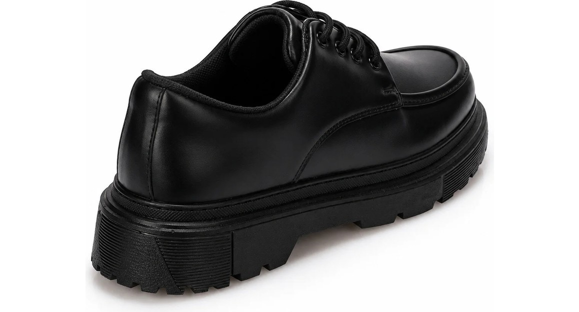Beskar Kömür Rugan Erkek Ayakkabı - Antrasit Parlak Deri Rahat Sportif Lüks Günlük Sneaker Kb X6 görsel 5