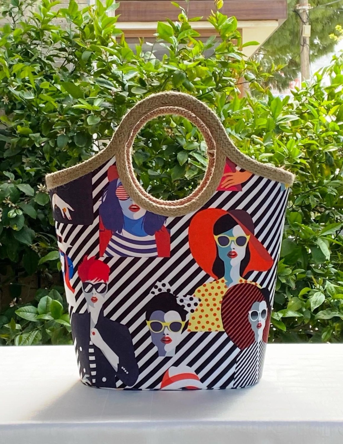 Çanta Tasarımcısı Plaj Bags Plaj Çantası Retro Kadınlar görsel 4