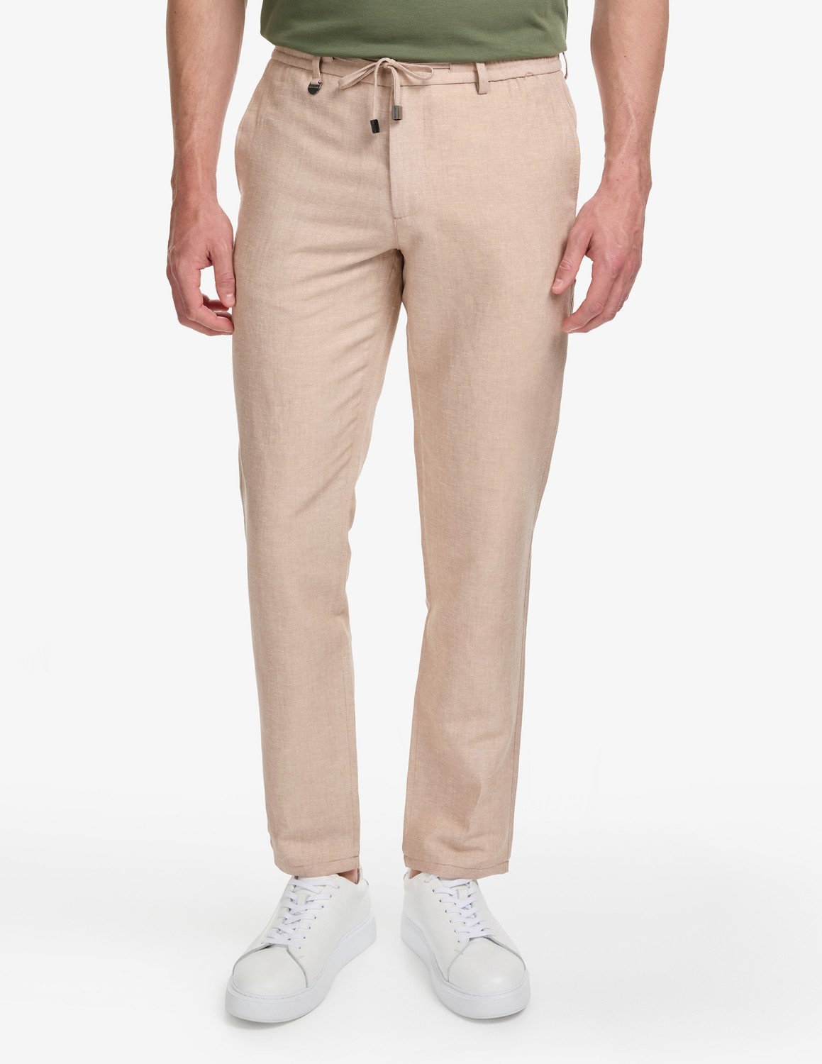 Pierre Cardin Açık Kahverengi Slim Fit Keten Karışımlı Pantolon 50325164 VR002 görsel 2
