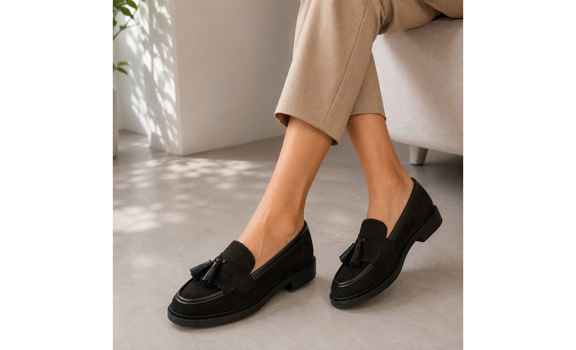 Patron Shoes Kadın Püskül Detaylı Loafer Ayakkabı, Günlük Şık ve Klasik Model görsel 8