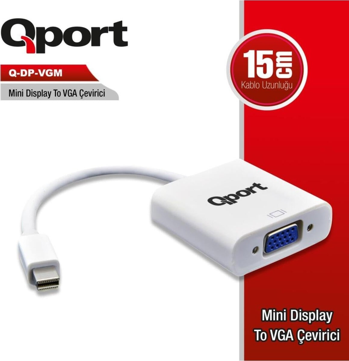 Die Grup Qport Q-Dp-Vgm Mini Dışplay Porttan VGA Ya Çevirici