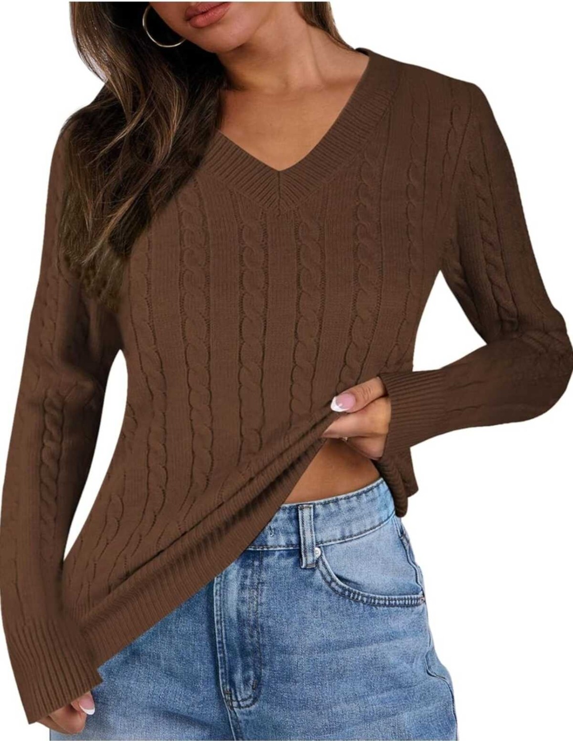 Youknitwear You Riviera V Yaka Kadın Kazak görsel 2