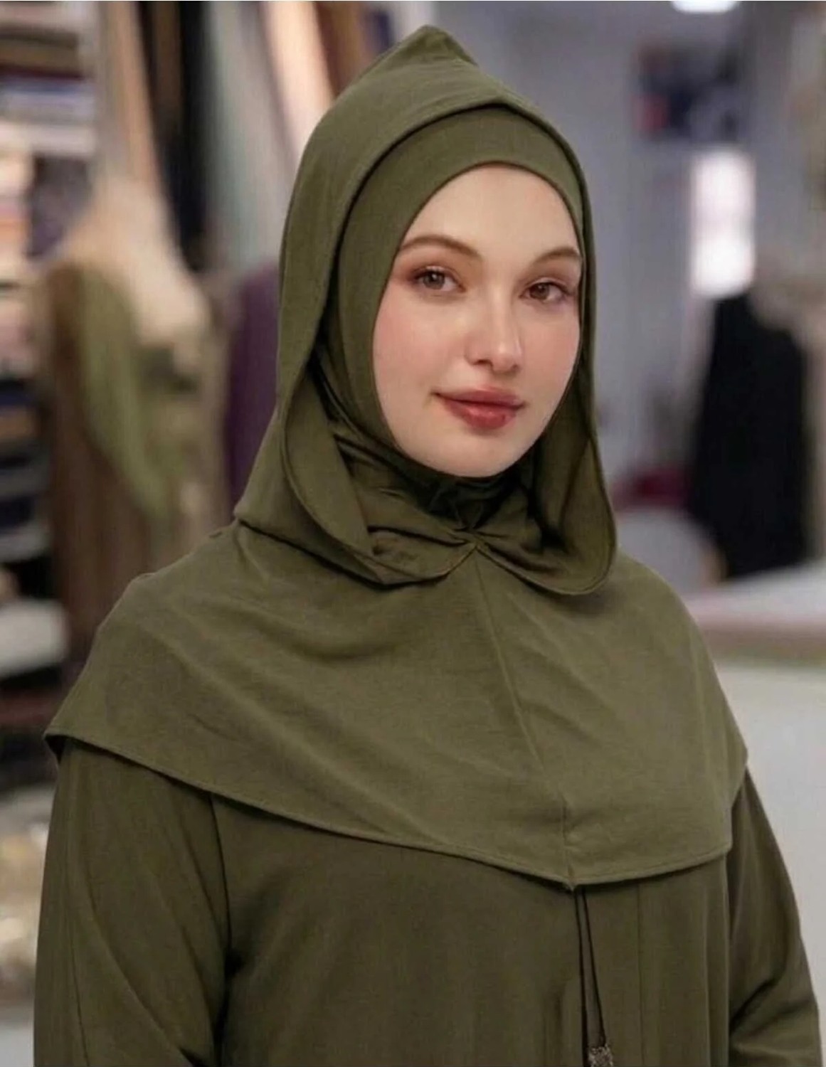 Samara Scarf Kapüşonlu Hijab Sandy görsel 4