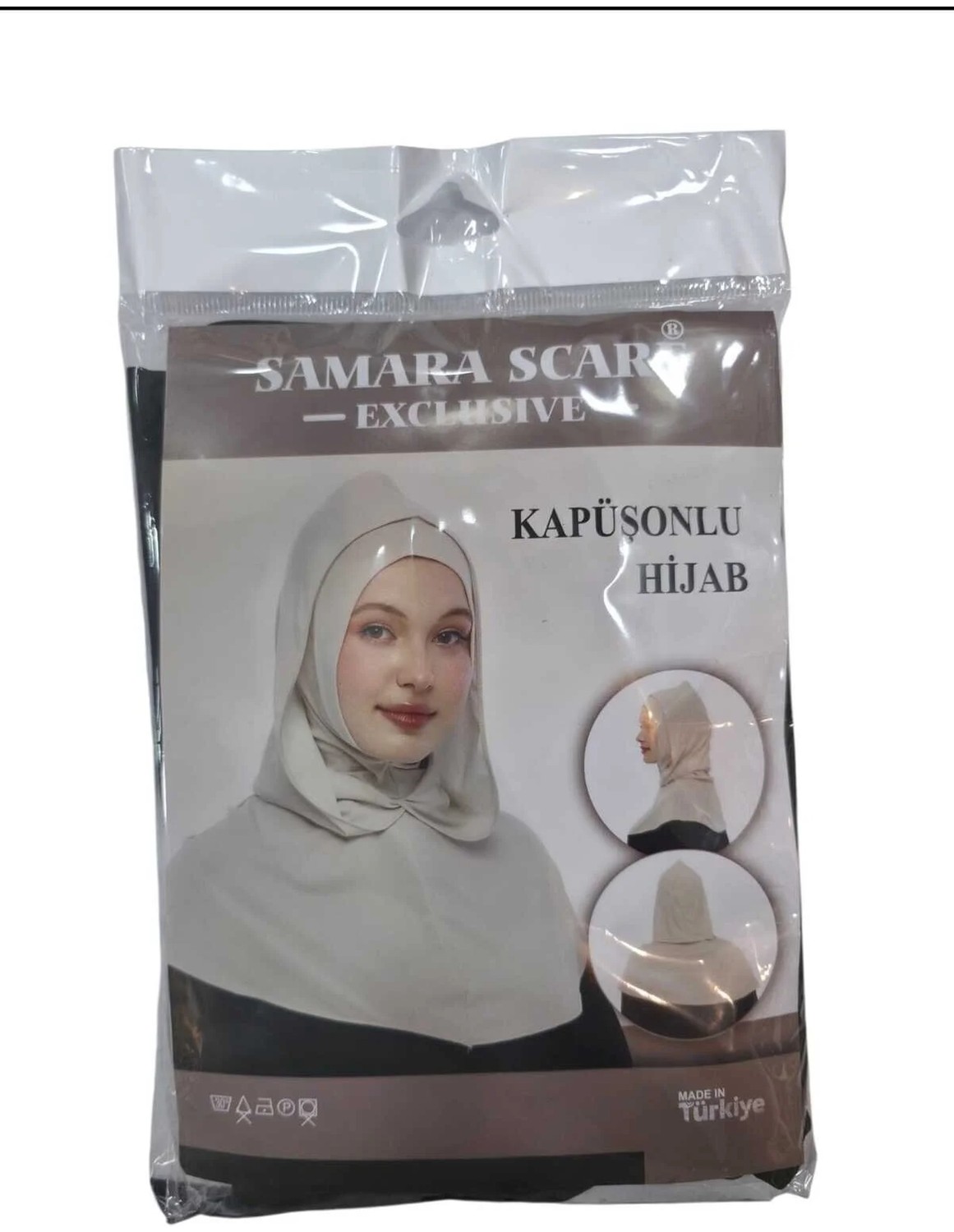 Samara Scarf Kapüşonlu Hijab Sandy görsel 5
