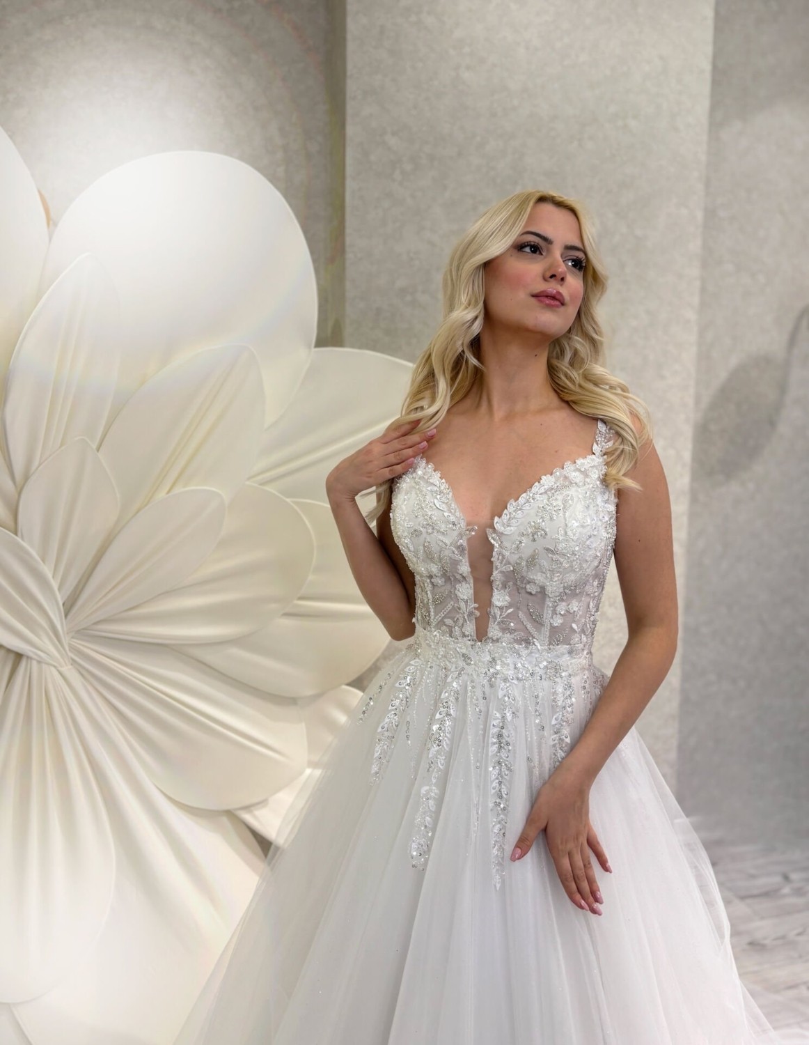 Gold Moda Emılıa | Büzgü Etekli Gelinlik