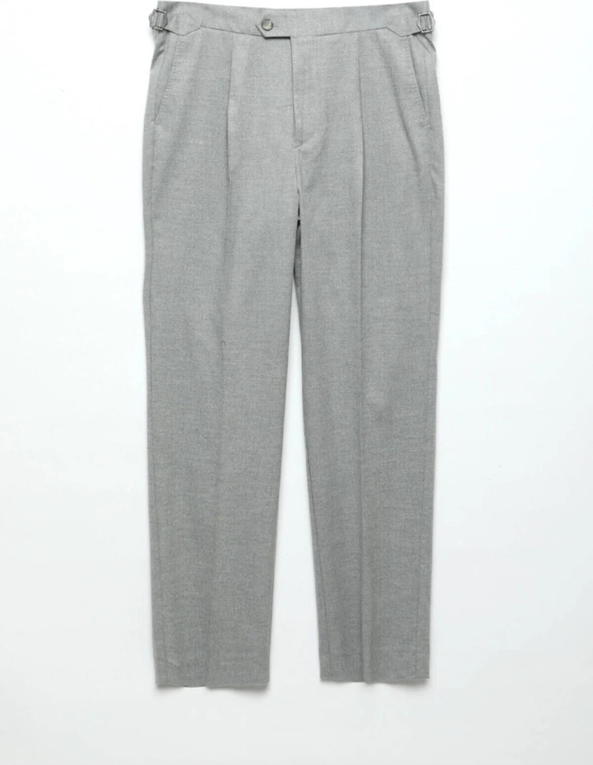Ramsey Gri Düz Dokuma Loose Fit Casual Pantolon görsel 7