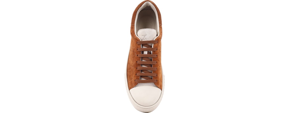 Shoetyle - Hakiki Deri Bej Rengi Erkek Sneaker - 666-03-80 görsel 5