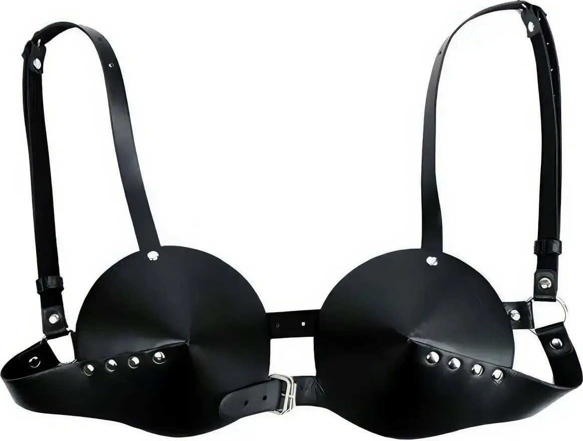 MTM My The Mall Giyim Siyah Göğüs Harness Zımbalı Konik Kaplı Deri - BRF250 görsel 3