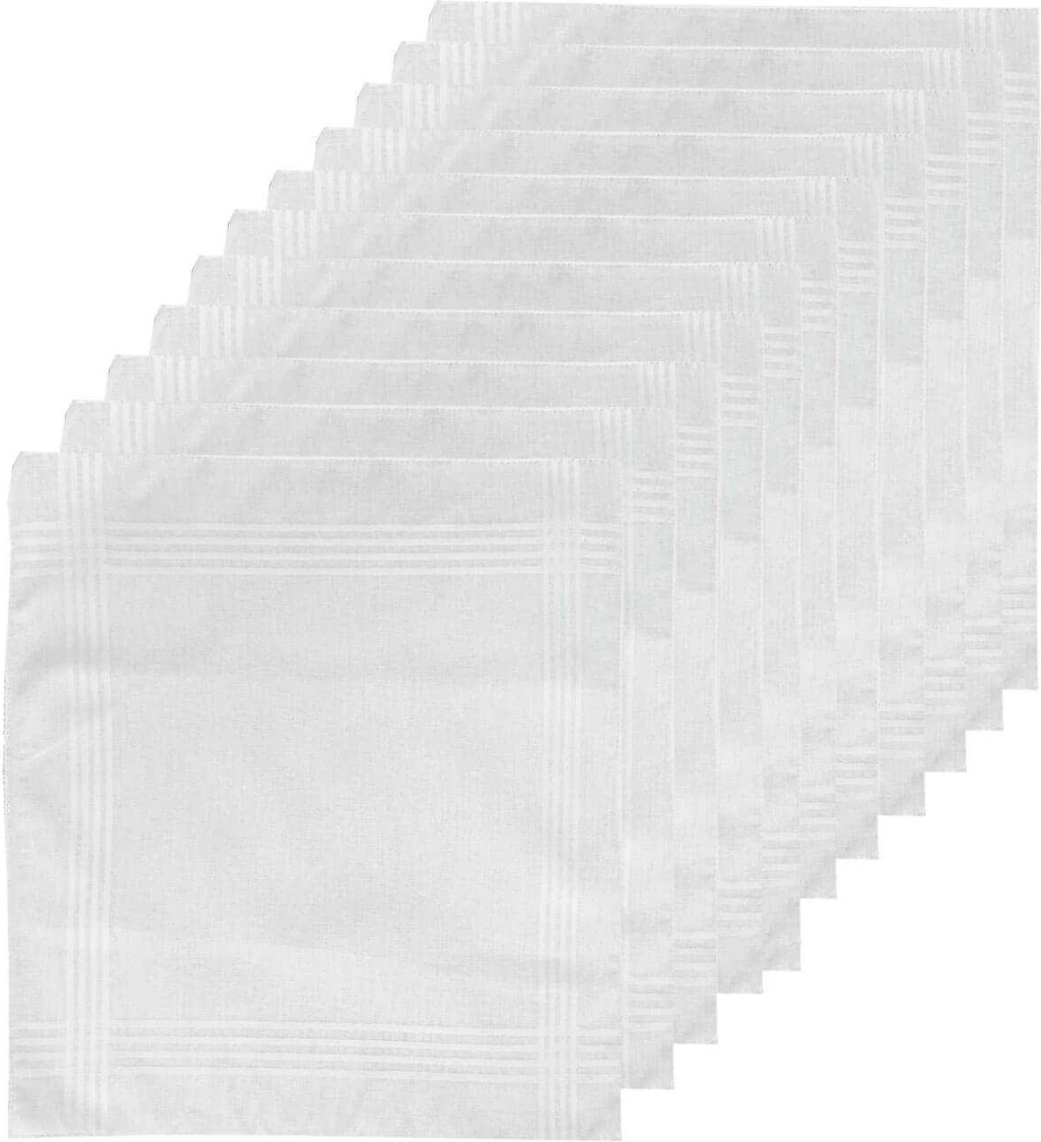 Elif Mira 12li Paket Klasik Cep Hediyelik Bayram Mendili %100 Pamuklu 30x30 Cm görsel 2