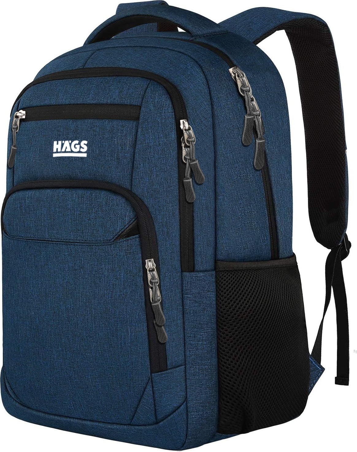 Haegs Laptop Sırt Çantası, Multi Cepli Iş Seyahat Çantası Erkek ve Beyan Için Sırt Çantası Siyah