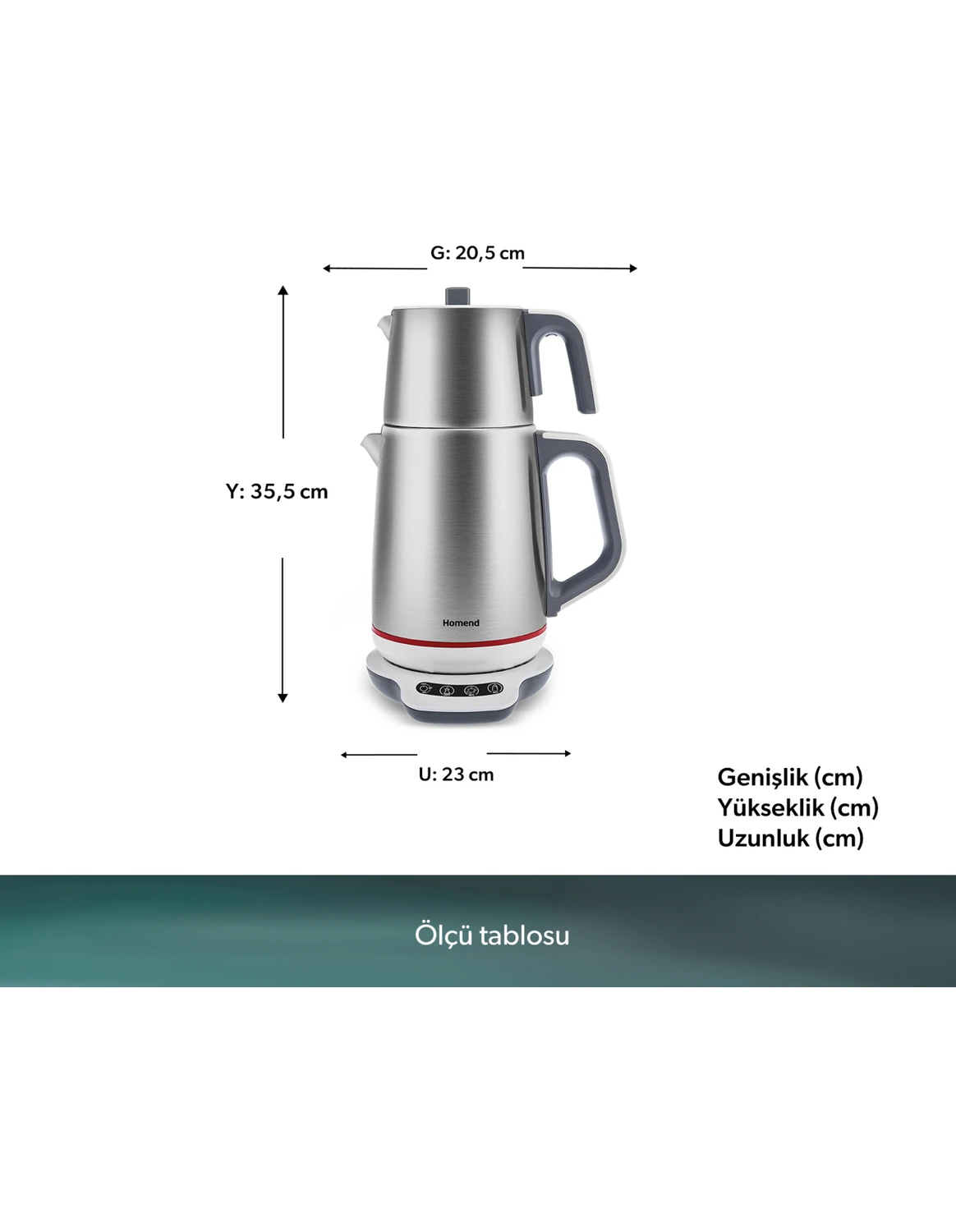 Resim Homend Royaltea 1709H Konuşan Çay Makinesi (Dokunmatik Baza) 