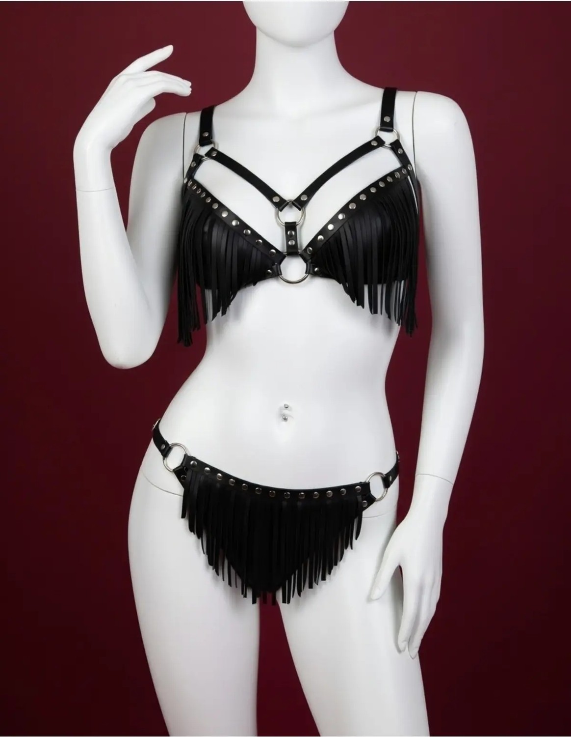 Luna Vanessa Sevgililer Günü Body Deri Jartiyer -2142-SVGI-JA-K-XS görsel 4
