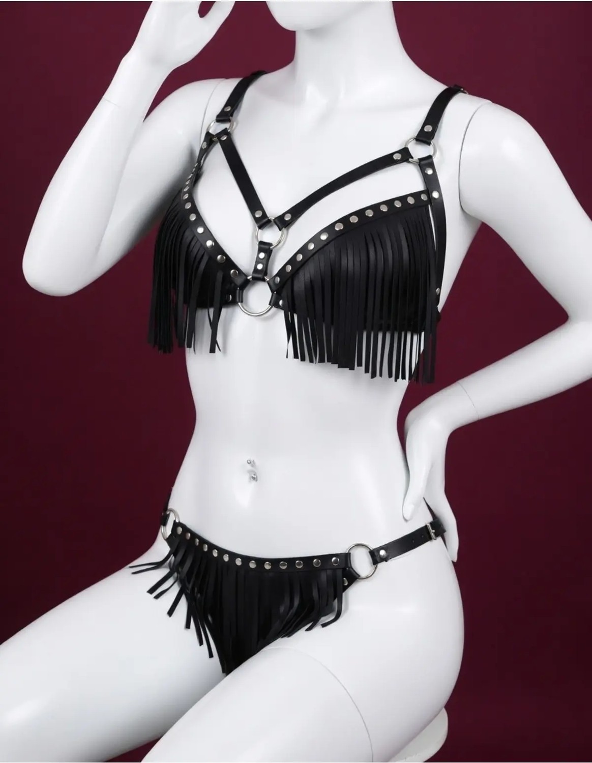 Luna Vanessa Sevgililer Günü Body Deri Jartiyer -2142-SVGI-JA-K-XS görsel 6