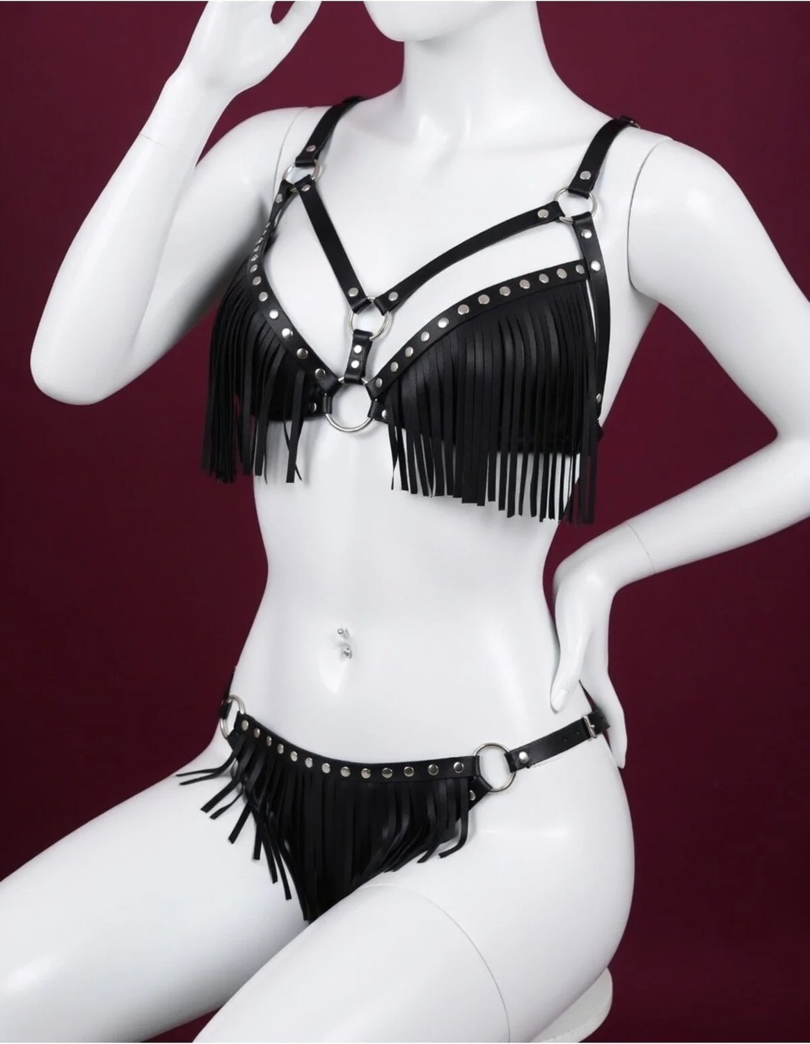 Luna Vanessa Body Deri Fantezi Giyim -2142-AYS-FG-K-XS görsel 3